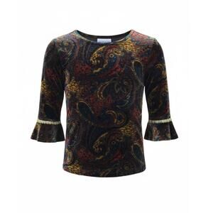 Vintage Maggie Breen paisley velvet dress